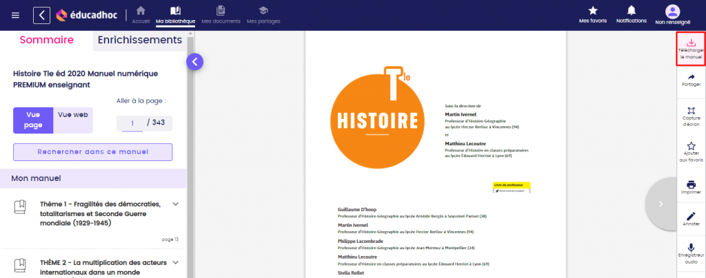 Educadhoc : Comment télécharger mes manuels sur ordinateur ?