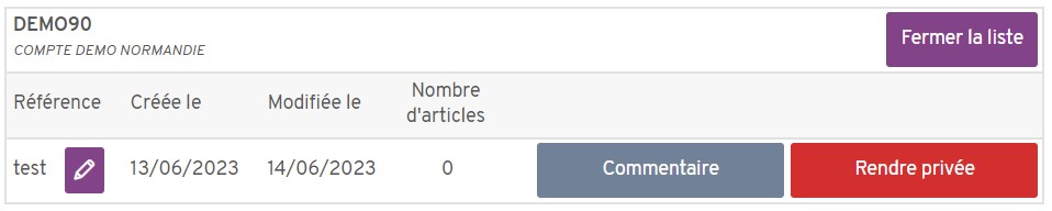 Pas à pas : établir une liste