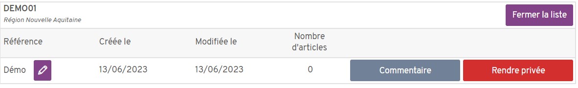 Pas à pas : Etablir une liste