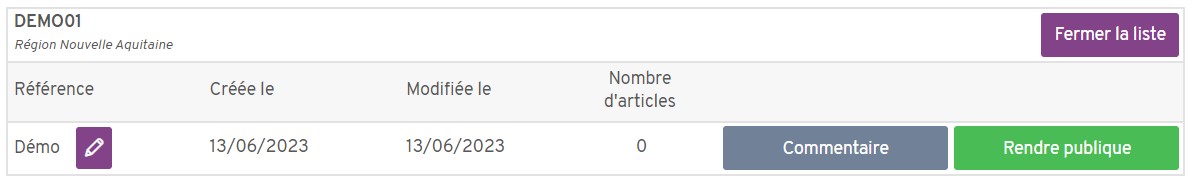 Pas à pas : Etablir une liste